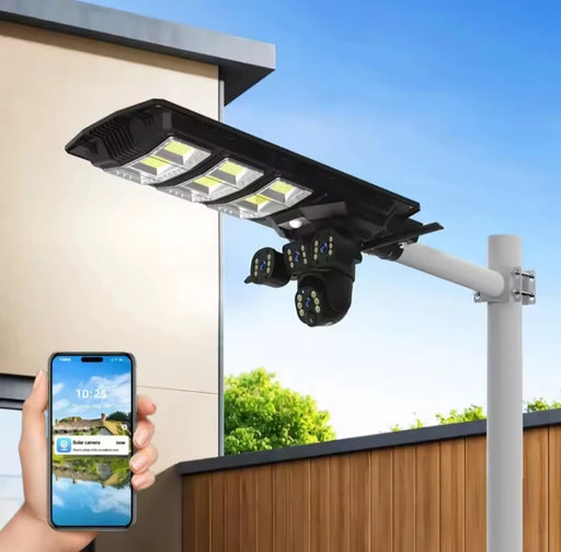 Lampadaire avec caméras de surveillances