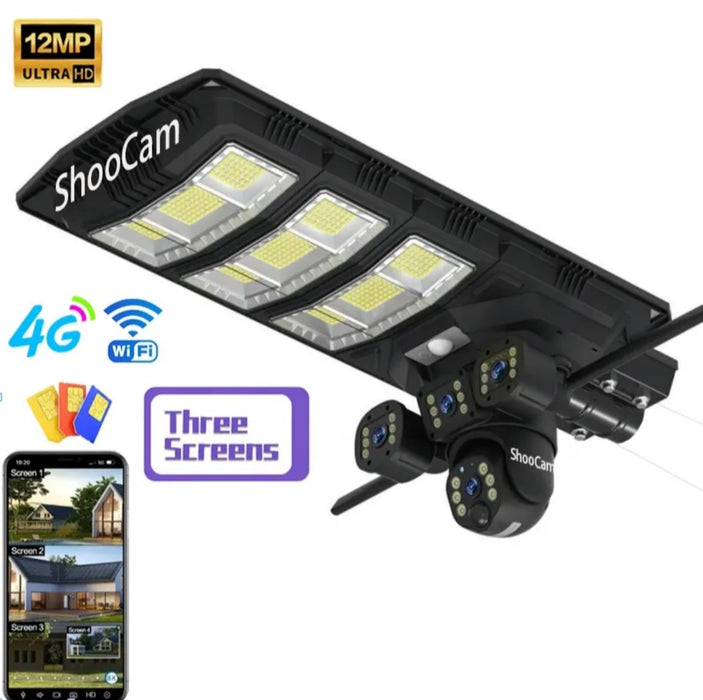 Lampadaire avec caméras de surveillances